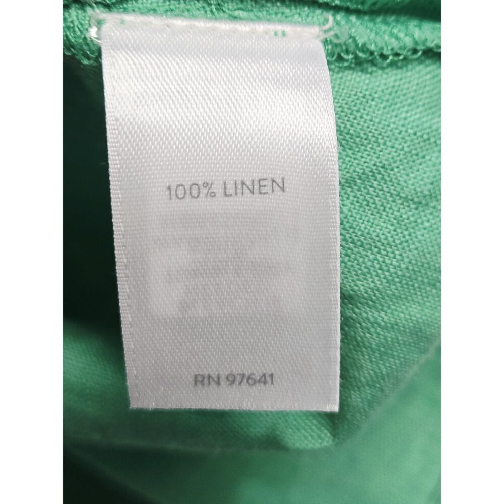 J. Jill shirt Dress S Love Linen Green longline lagenlook Ocean Love Coastal - Picture 8 of 8